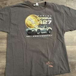 Shelby Cobra 427 T-shirt 50th Anniversary XL Car Racing Tee Distressed Ford