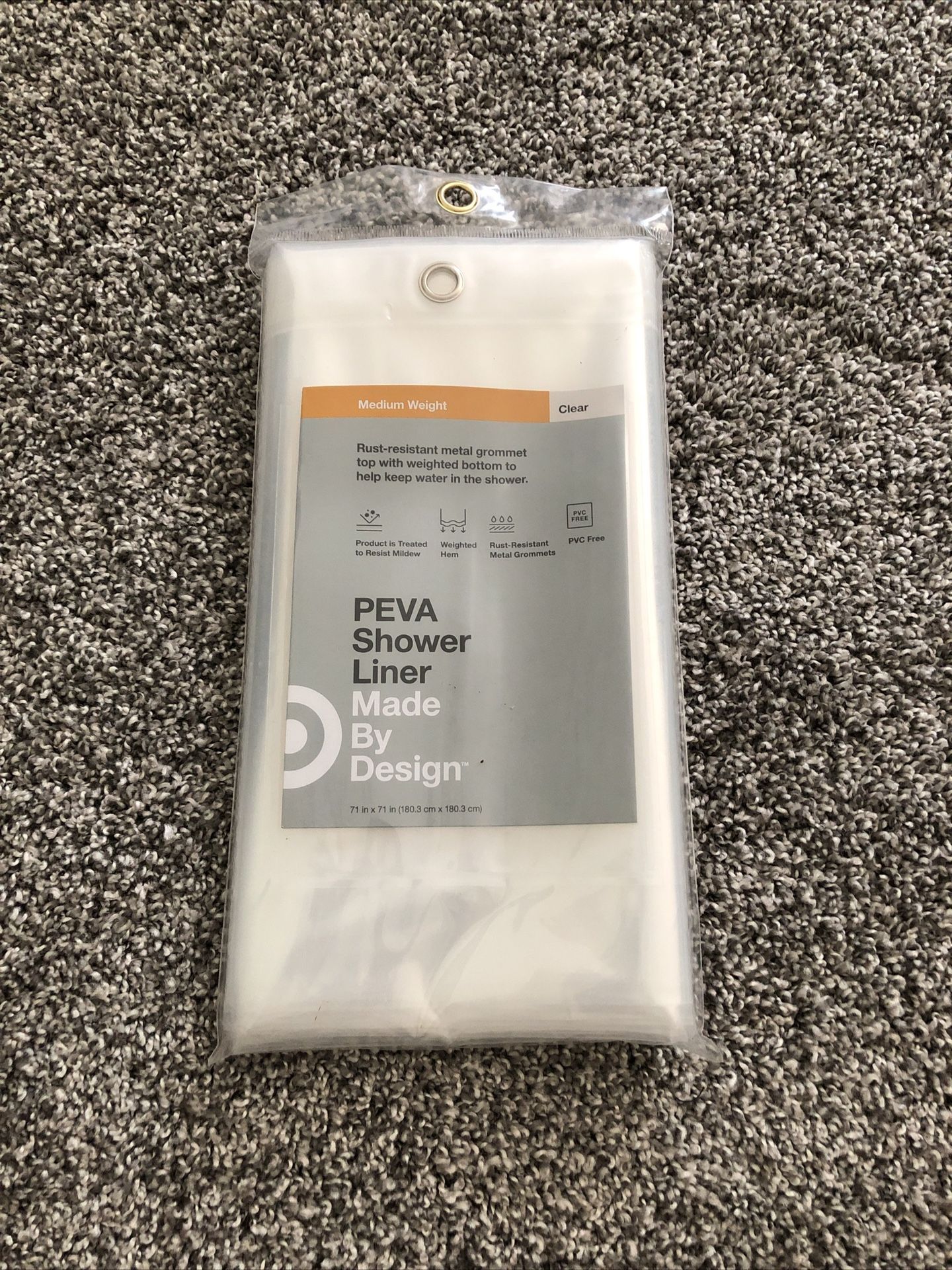 Target Peva Shower Liner, Medium Weight, Clear - NEW 71” X 71”