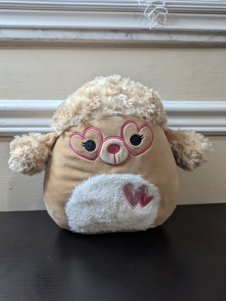 Squishmallow Jacinda The Poodle Plush Heart Glasses Stuffed Animal