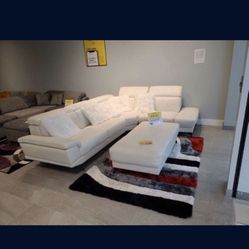 White Rio Sectional Sofa!$899!*SAME DAY DELIVERY*NO CREDIT NEEDED*