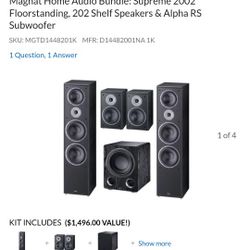 Magnat Audio Bundle- 2x Supreme 2002 Floorstanding, Shelf Speakers & Subwoofer