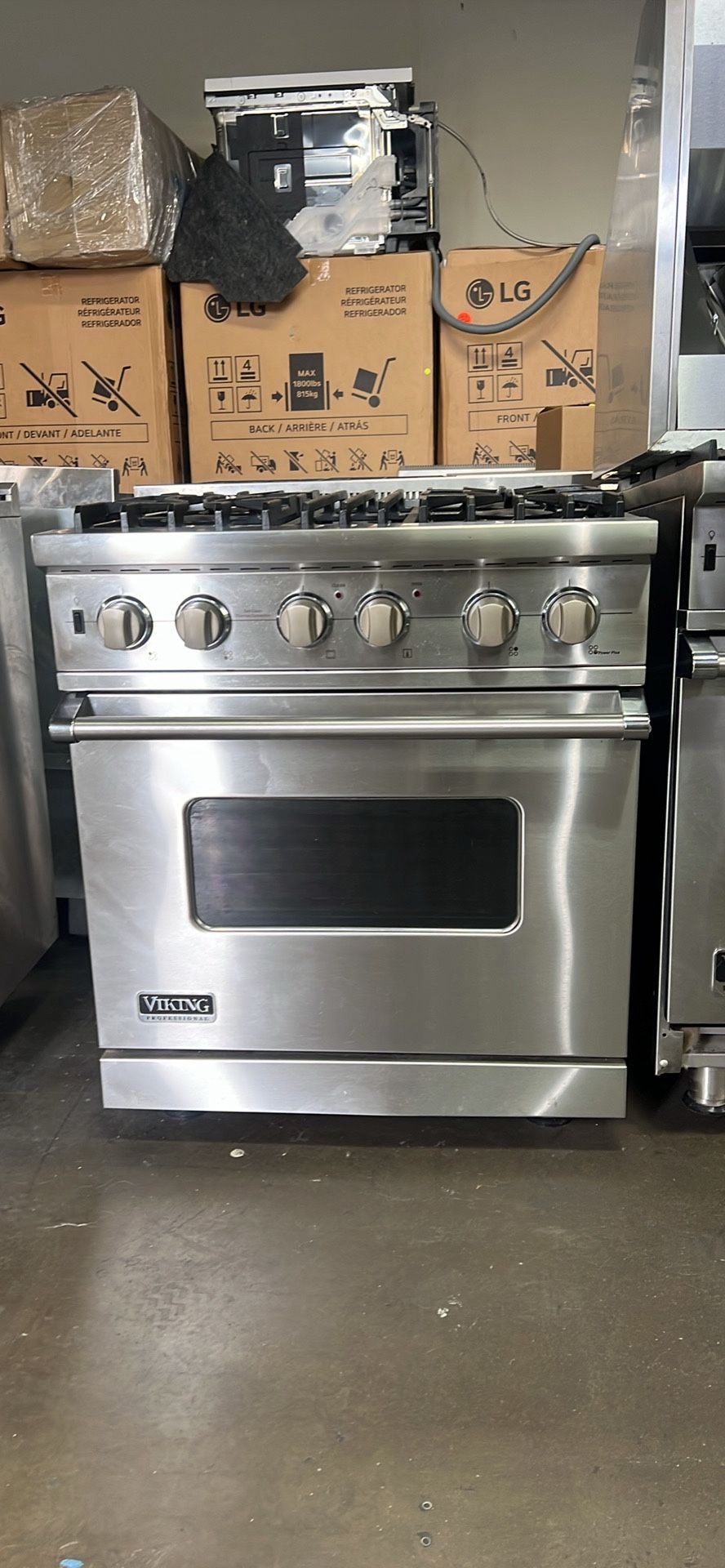 Viking 30”Wide Gas Range Stove Stainless Steel 4 Burners