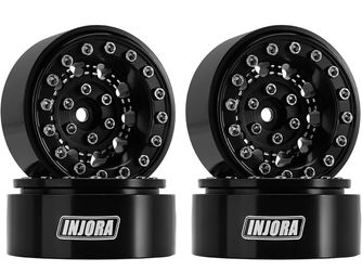 INJORA 1.3 Beadlock Wheel - Aluminium Wheel Rims for TRX4M SCX24 Upgrade 1/24 1/18 RC Crawler Car