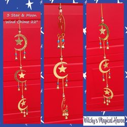 Three Star and Moon Wind Chime