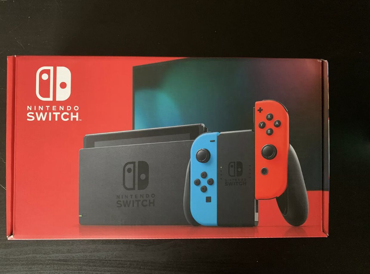 NEW Nintendo Switch 32GB Console with Neon Red and Neon Blue Joy-Con HAC001-01