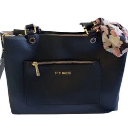 New Black Steve Madden Purse Hand Bag Satchel Crossbody NWT Tote