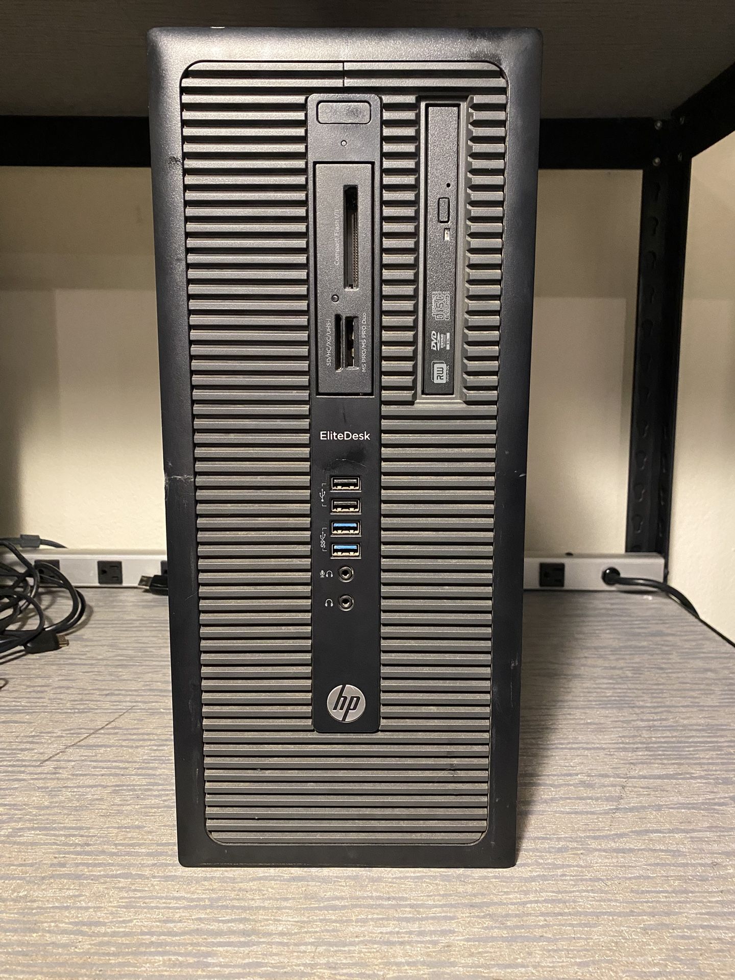HP EliteDesk with 256 GB SSD, 16 GB Ram, and 2 GB Graphics