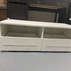 White TV Stand W/Lights 