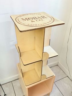 Handmade Wooden Display Tower Stand