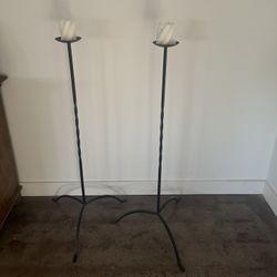 Real Iron Candle Holders