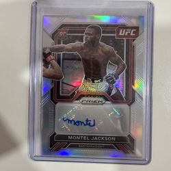 2023 Panini Prizm UFC - Superstar Autographs Montel Jackson #SA-MJK Silver Prizm (AU, RC)