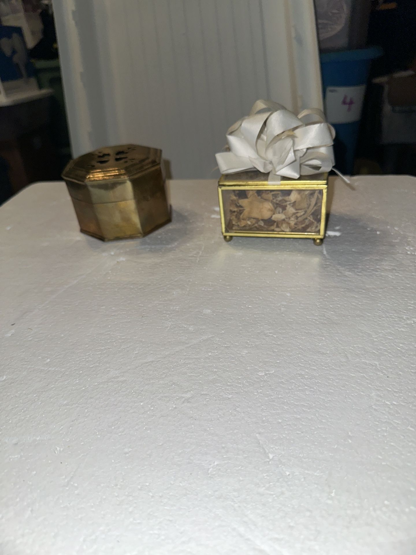 Vintage Potpourri and Brass Incense Box
