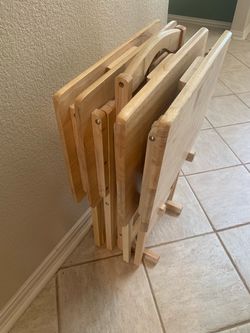 Oak TV trays