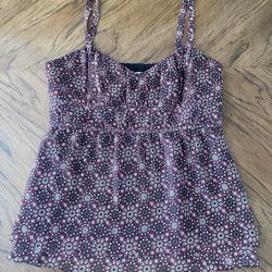 Like New Geometric Patterned Ann Taylor Loft Women's Sleeveless Lined Tank Top Blouse - Size 6