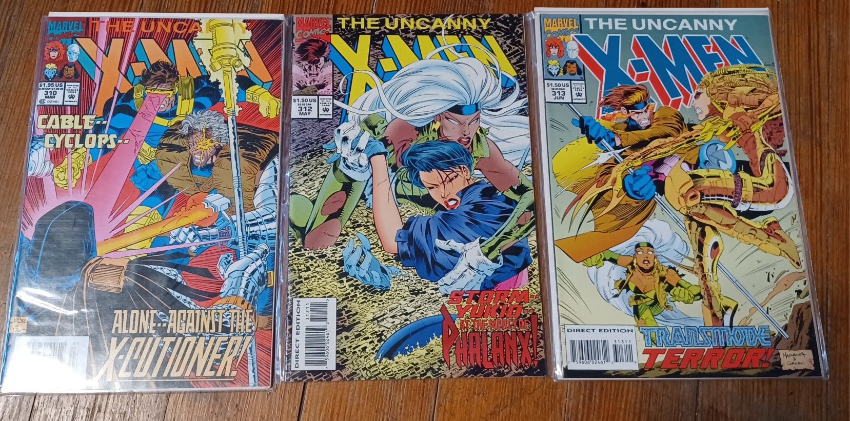 3 Lot Xmen Comic Book Issue 310 Uncanny 312 Storm Cable 313