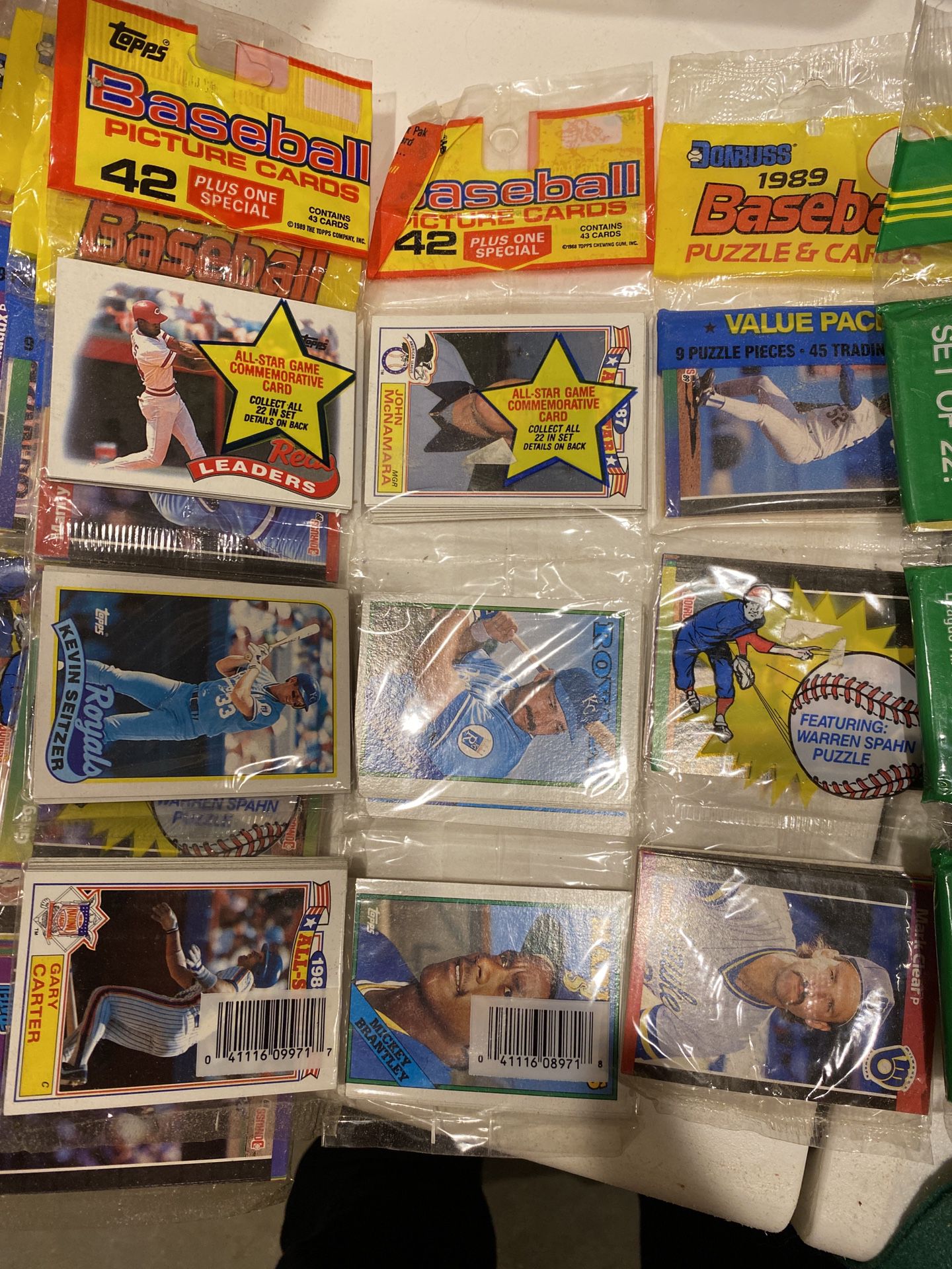 Unopened Baseball Rack Packs 1986 thru 1990 ~ 500 cards