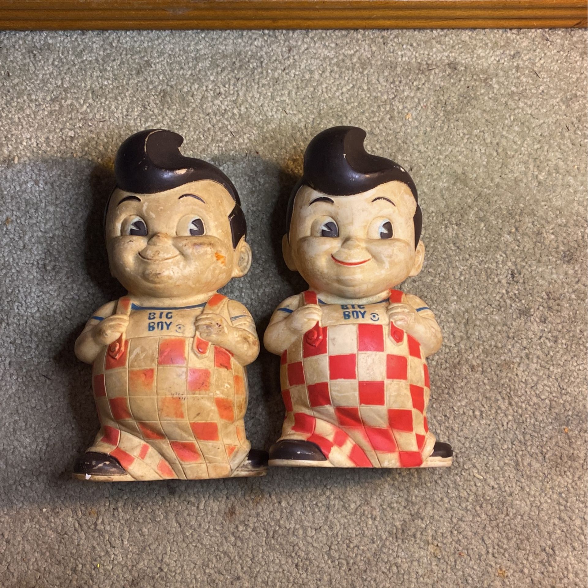Two Big Boy Piggy Banks With Old Pennies Still Inside
