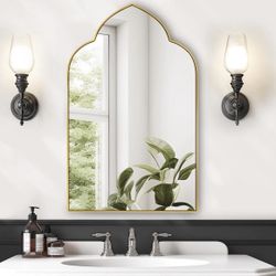 Gold Framed Mirror Cabinet - NEW In Box!