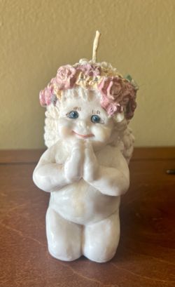 Dreamsicle Cherub Candle
