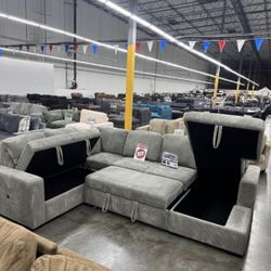 🛋️ NEW!! Corduroy Sleeper Sofa With Storage STILL IN BOX 📦 🛋️
