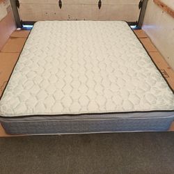 Queen Pillowtop Mattress And Box Spring 