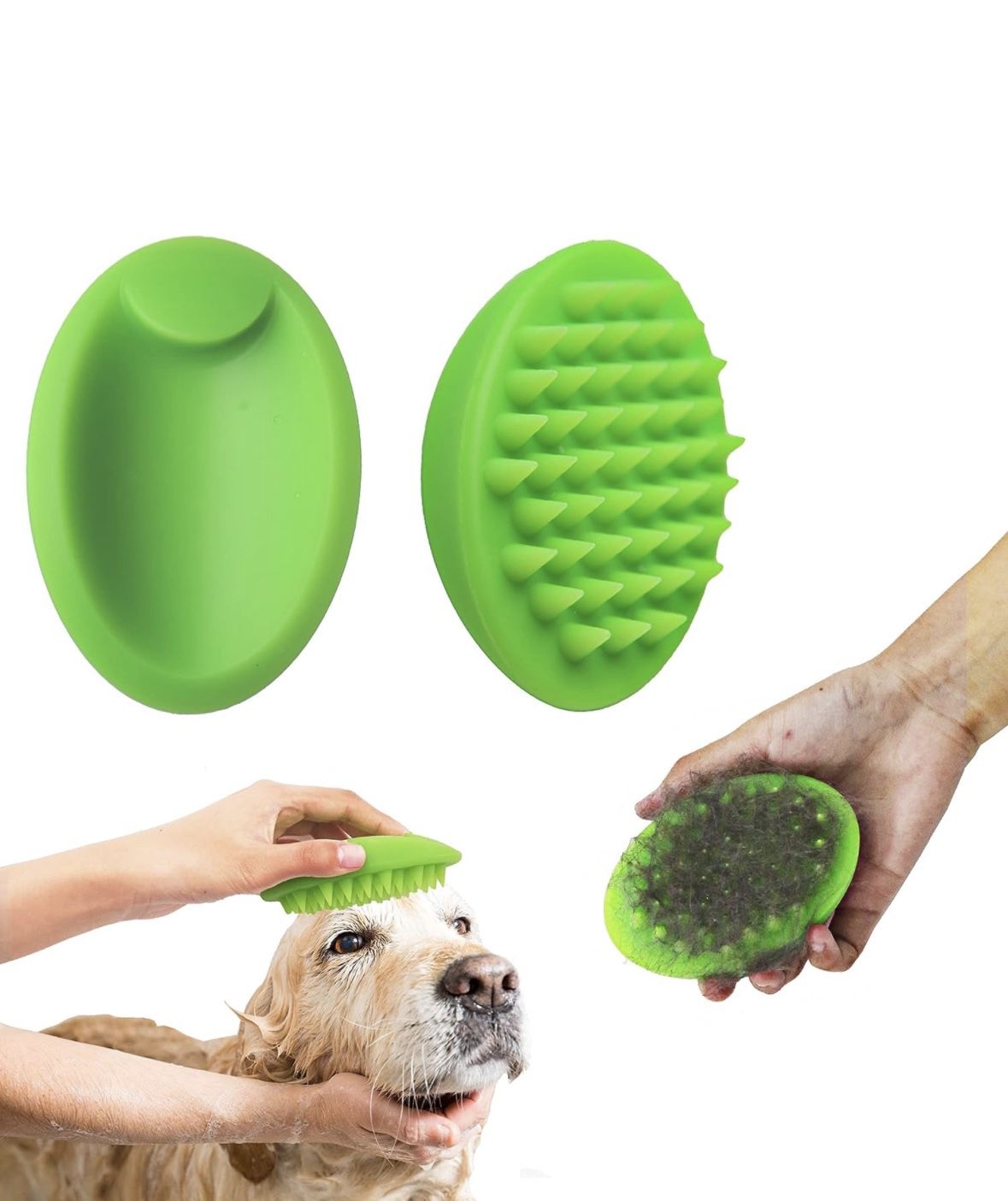 Bath/Massaging/Grooming 3 in 1 Pet Soft Silicone Non-Slip Brush for Cats & Dogs