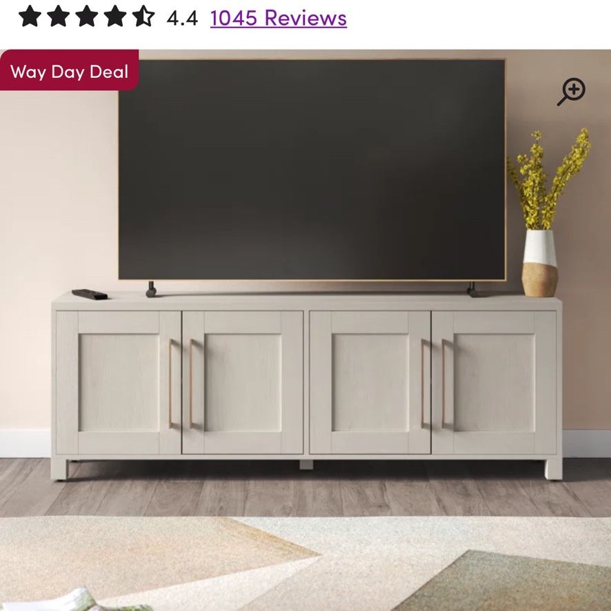 Lessia 68'' Media Console by Ivy Bronx TV Stand for TV's up to 80" in White for the Living Room