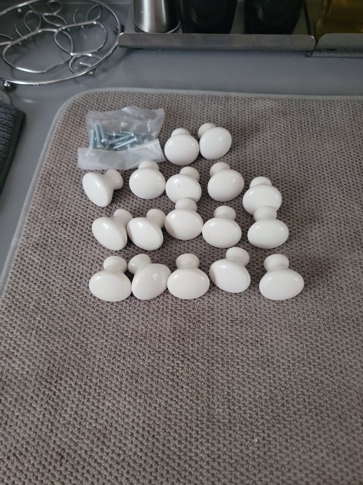 Cabinet pulls 17 of them and new screws