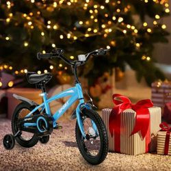 12" Kids Girls and Boys Blue Bike with Training wheel Kid Bicycle