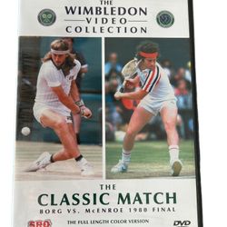 WIMBLEDON-1980 FINAL-BORG VS. McENROE-COMPLETE 2 DVD COLOR VERSION-REGION 1.  Like new Box 21 