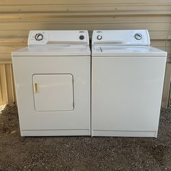 HEAVY DUTY WHIRLPOOL WASHER AND DRYER SET 