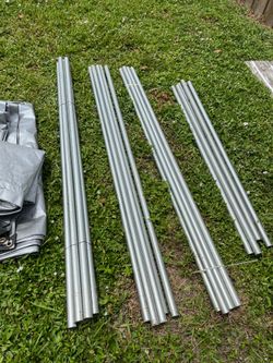 Complete portable carport cover system.
