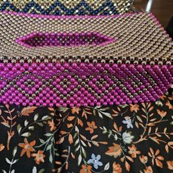 Hand Made Beads Tissue Box