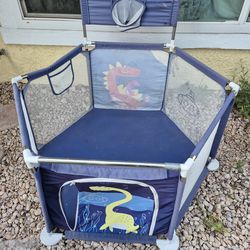 6 Panel Portable Baby Playpen Designed for Both Indoor & Outdoor Use - Can also be used as a Ball Pit