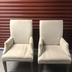 Restoration Hardware Cloth Dining Room Chairs