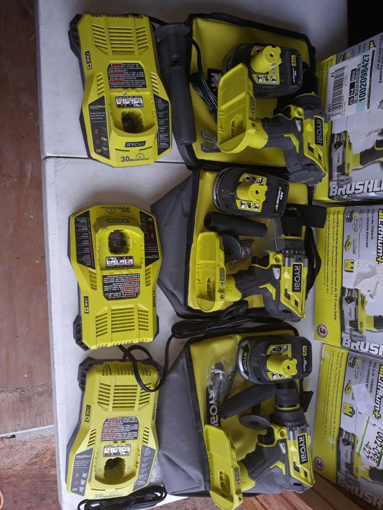 $100 each or $260 for all 3 sets Brushless 1/2 in. Hammer Drill/Driver Kit