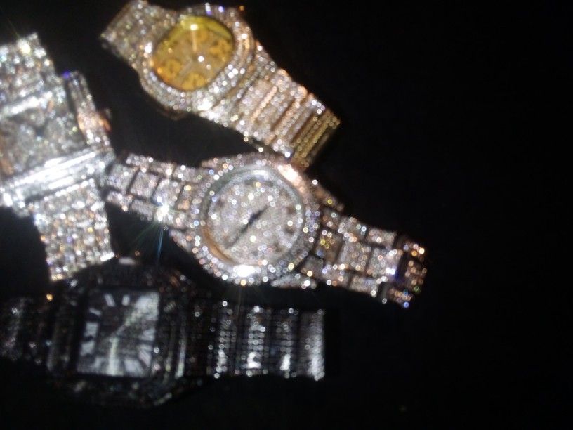 Executive Boss Man CEO Rapper A Lab Stone Wrist Unisex Resizable Links