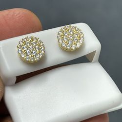 925 Silver over 14k Gold Finish Earrings