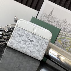 Goyard White Wallet With Box New 