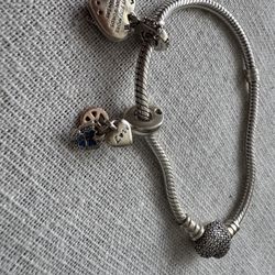 Real Pandora Bracelet With Charms 