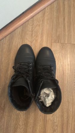 Women’s Puma Sneakers, Teal Knit Sneakers, and Black Combat Boots