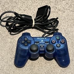 Sony PlayStation 2 PS2 Ocean Blue Clear Controller DualShock OEM SCPH-10010