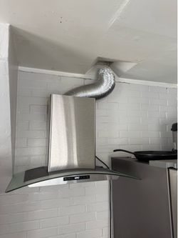 Range hood 30” glass chimney