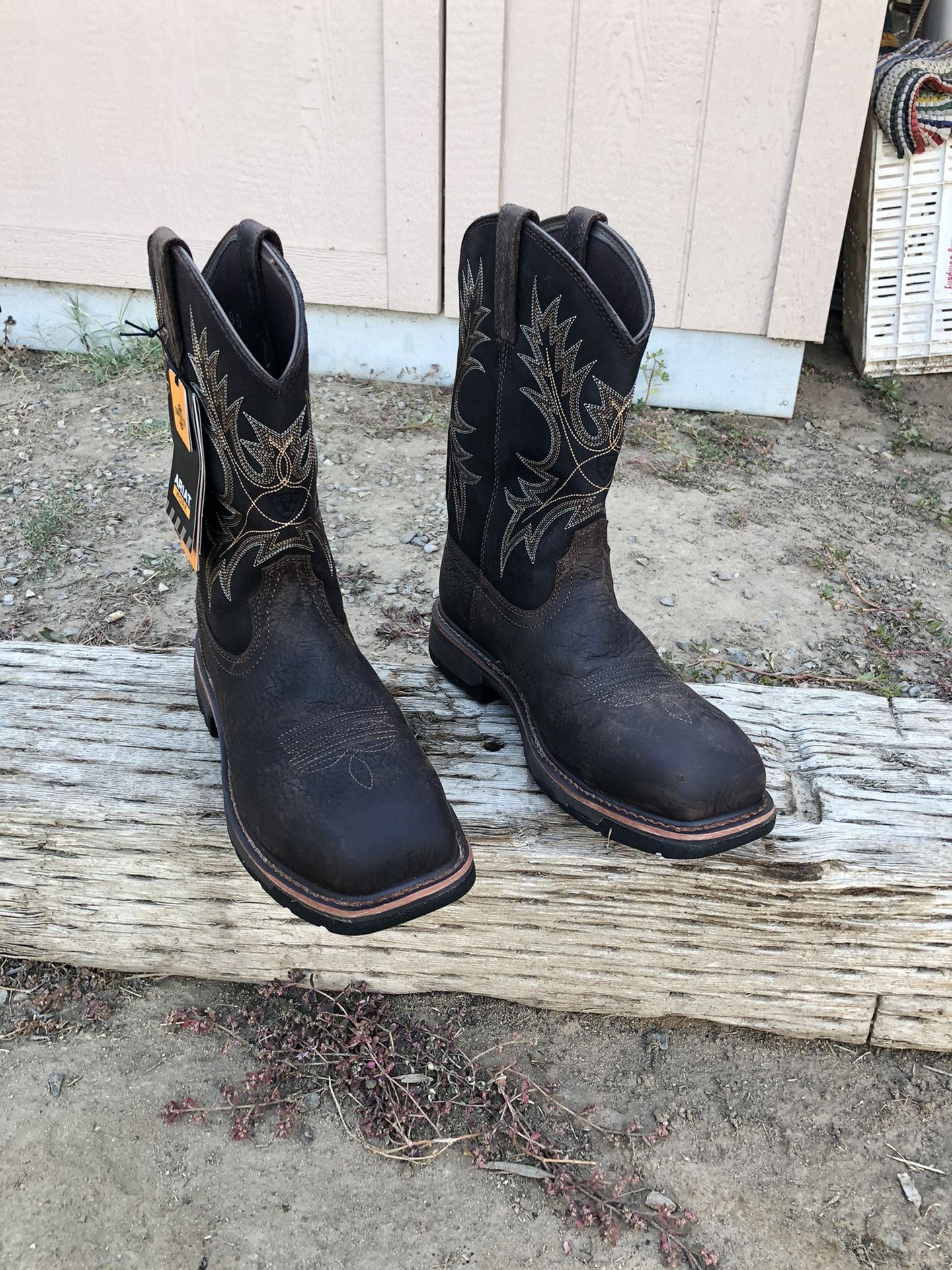 Ariat Composite Toe Waterproof Work Boots Size 9 D