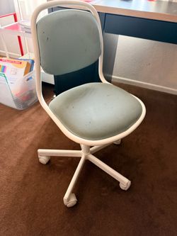 ÖRFJÄLL Child's desk chair, white/Vissle light green