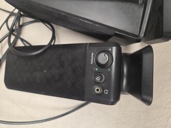 Logitech R-10 Stereo Computer Speakers S-0152A1 3.5mm Wired Black #5959H UP2