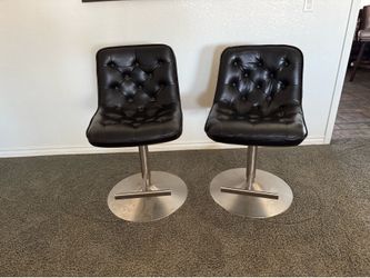 Black and silver barstools