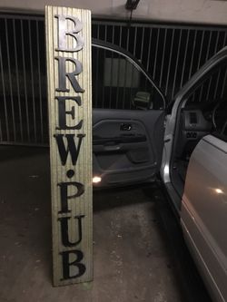 Bar Sign (Iron and Corrugated Galvanized Tin/Aluminum