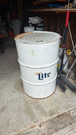 Miller Lite Metal Barrel Drum