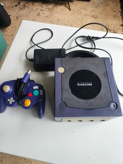 Nintendo GameCube Indigo Purple DOL-001 Console w/ OEM Controller & Power Adapter